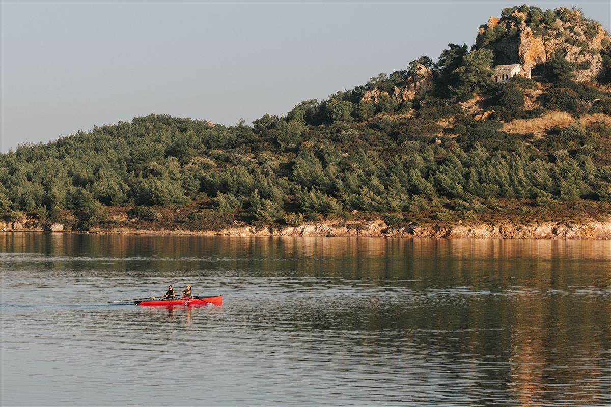 Canoeing on the river