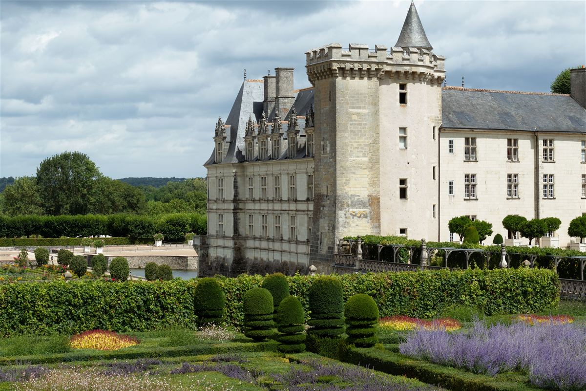 The formal gardens of the château of Villandry